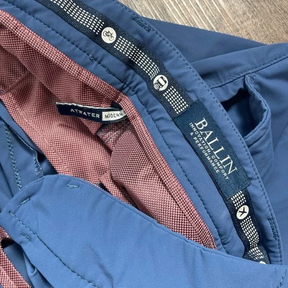 Ballin Atwater Modern Fit Blue Performance Golf Pants Men's Size 34 - Picture 3 of 7